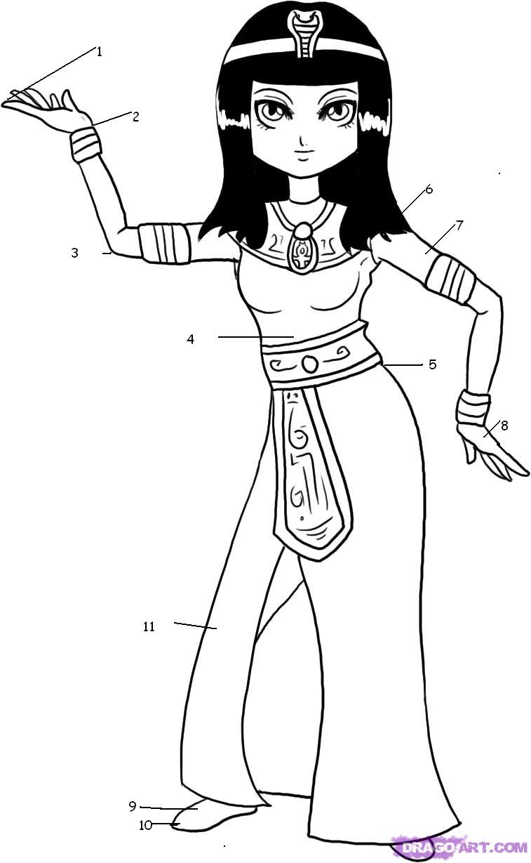 Coloring page: Cleopatra (Characters) #90557 - Free Printable Coloring Pages