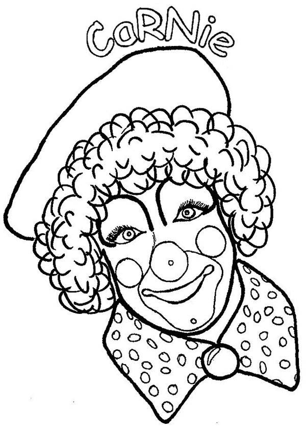 Drawing Clown Characters Printable Coloring Pages