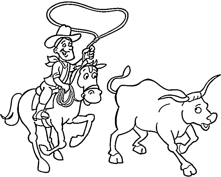 Coloring page: Cowboy (Characters) #91432 - Free Printable Coloring Pages