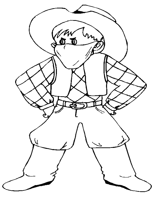 Coloring page: Cowboy (Characters) #91440 - Free Printable Coloring Pages