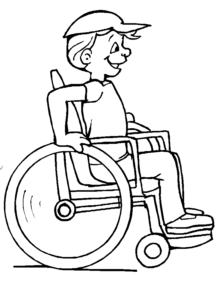 Coloring page: Disabled Person (Characters) #98407 - Free Printable Coloring Pages