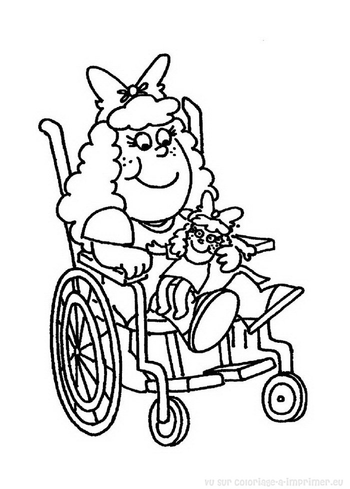 Coloring page: Disabled Person (Characters) #98433 - Free Printable Coloring Pages