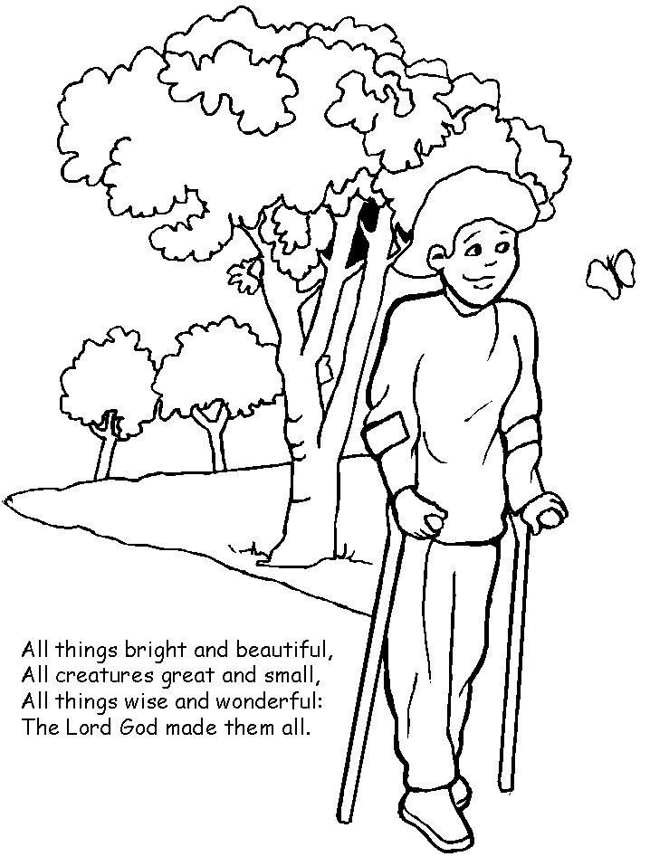 Coloring page: Disabled Person (Characters) #98509 - Free Printable Coloring Pages