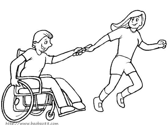 Coloring page: Disabled Person (Characters) #98514 - Free Printable Coloring Pages
