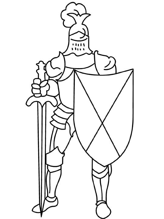 Coloring page: Knight (Characters) #86896 - Free Printable Coloring Pages