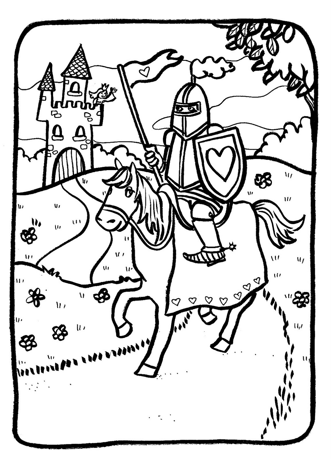 Coloring page: Knight (Characters) #86907 - Free Printable Coloring Pages