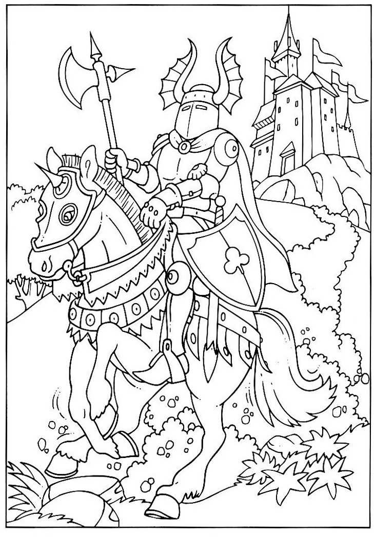 Coloring page: Knight (Characters) #86949 - Free Printable Coloring Pages