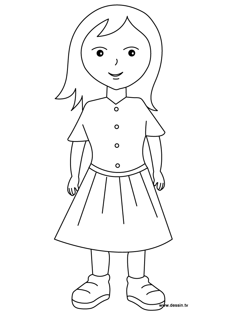 Coloring page: Little Girl (Characters) #96503 - Free Printable Coloring Pages