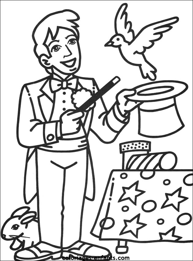 Coloring page: Magician (Characters) #100698 - Free Printable Coloring Pages