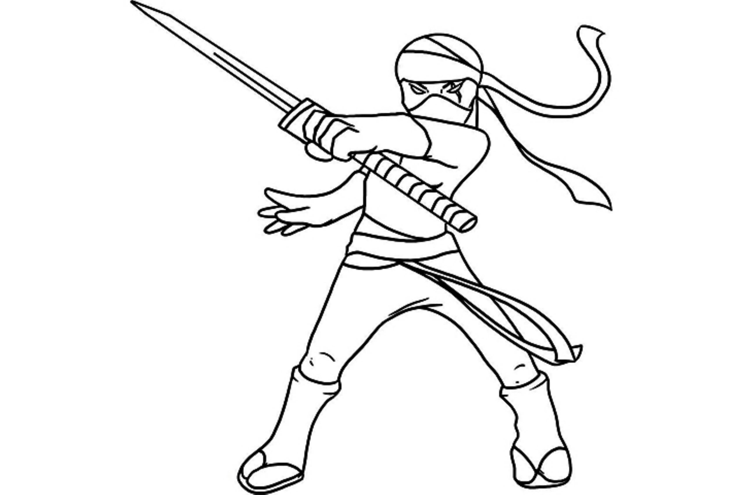 Coloring page: Ninja (Characters) #147916 - Free Printable Coloring Pages