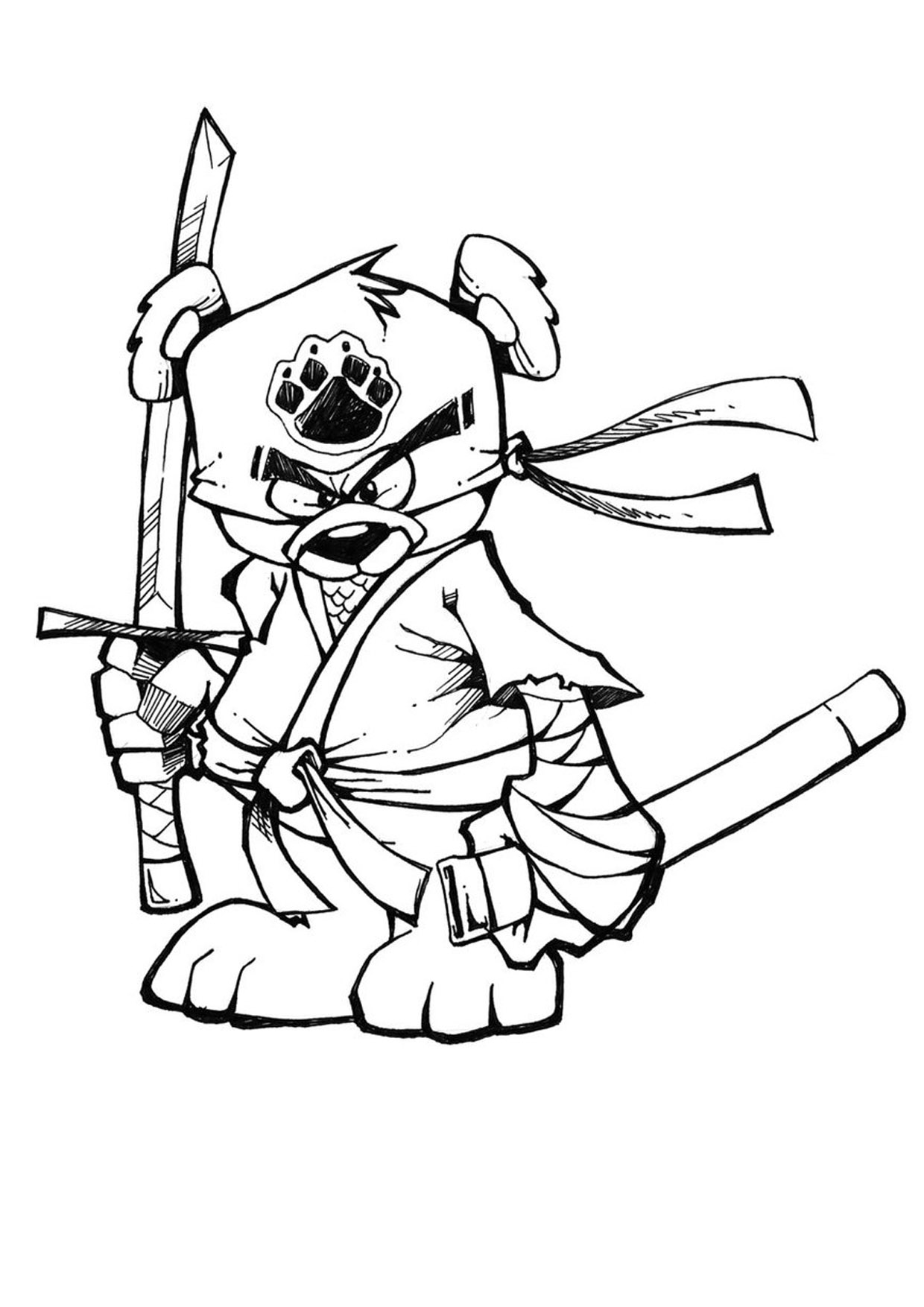Coloring page: Ninja (Characters) #148338 - Free Printable Coloring Pages