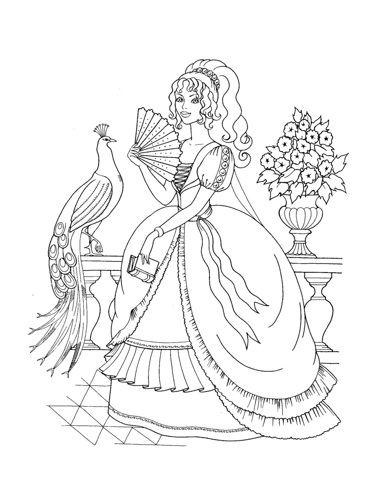 Coloring page: Princess (Characters) #85202 - Free Printable Coloring Pages