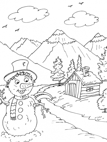 Coloring page: Snowman (Characters) #89471 - Free Printable Coloring Pages