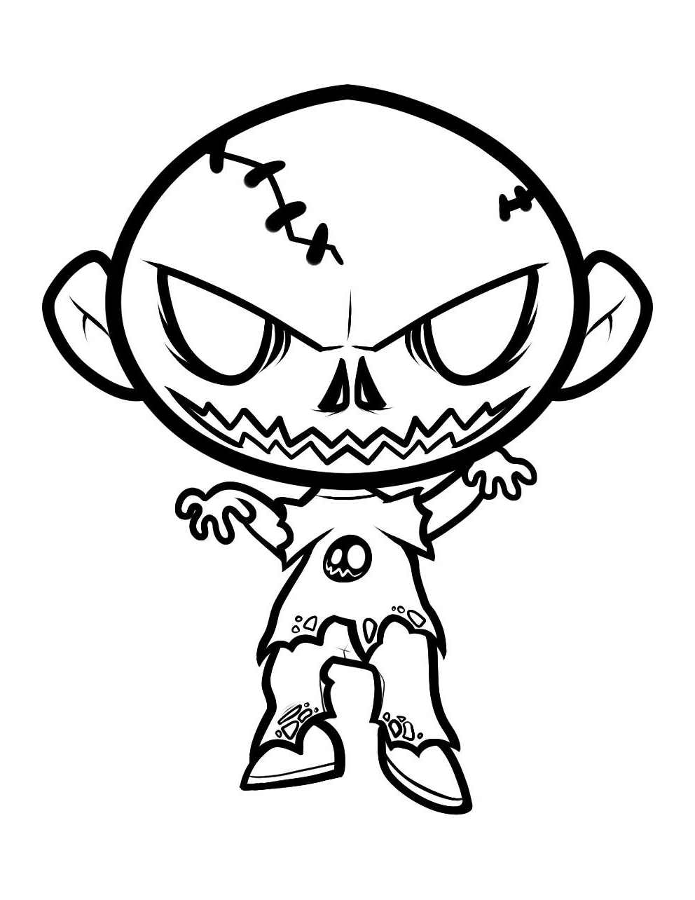 Coloring page: Zombie (Characters) #85544 - Free Printable Coloring Pages
