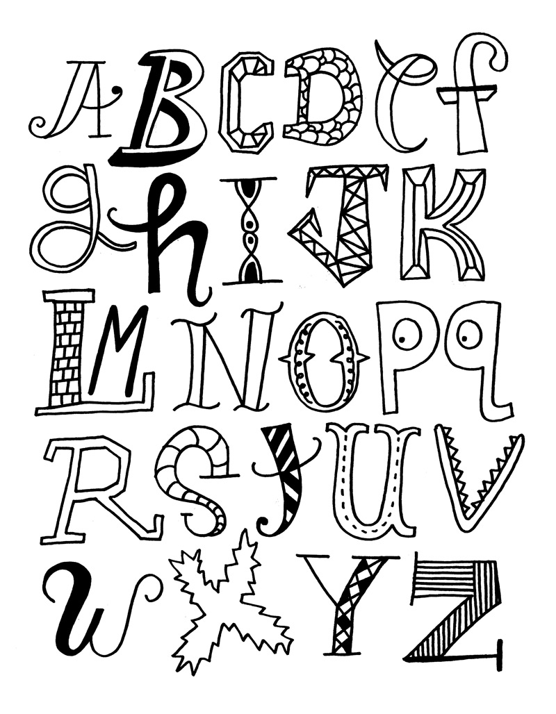 Coloring page: Alphabet (Educational) #124613 - Free Printable Coloring Pages