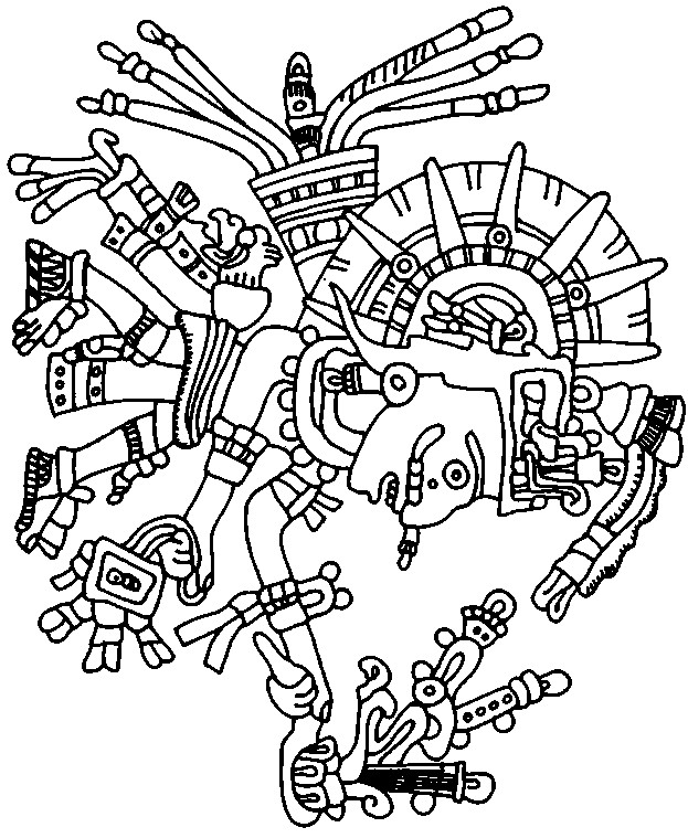 Coloring page: Aztec Mythology (Gods and Goddesses) #111552 - Free Printable Coloring Pages