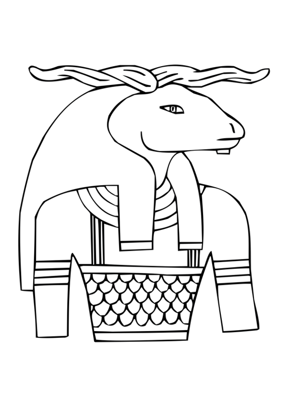 Coloring page: Egyptian Mythology (Gods and Goddesses) #111167 - Free Printable Coloring Pages