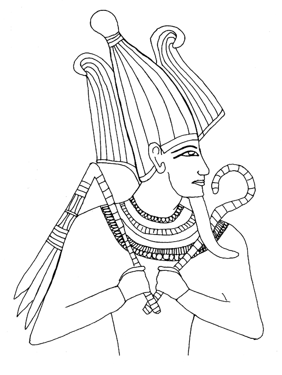 Coloring page: Egyptian Mythology (Gods and Goddesses) #111325 - Free Printable Coloring Pages