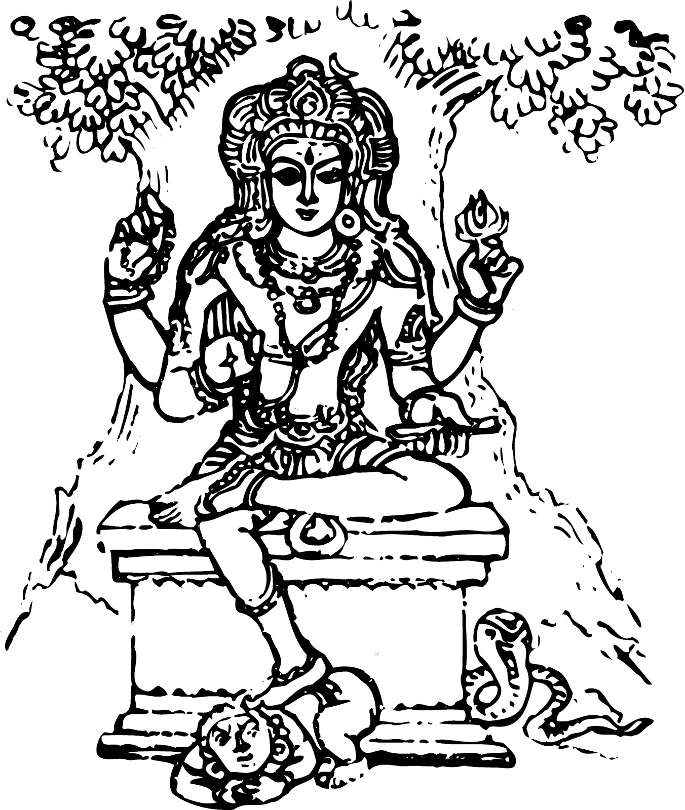 Coloring page: Hindu Mythology (Gods and Goddesses) #109228 - Free Printable Coloring Pages