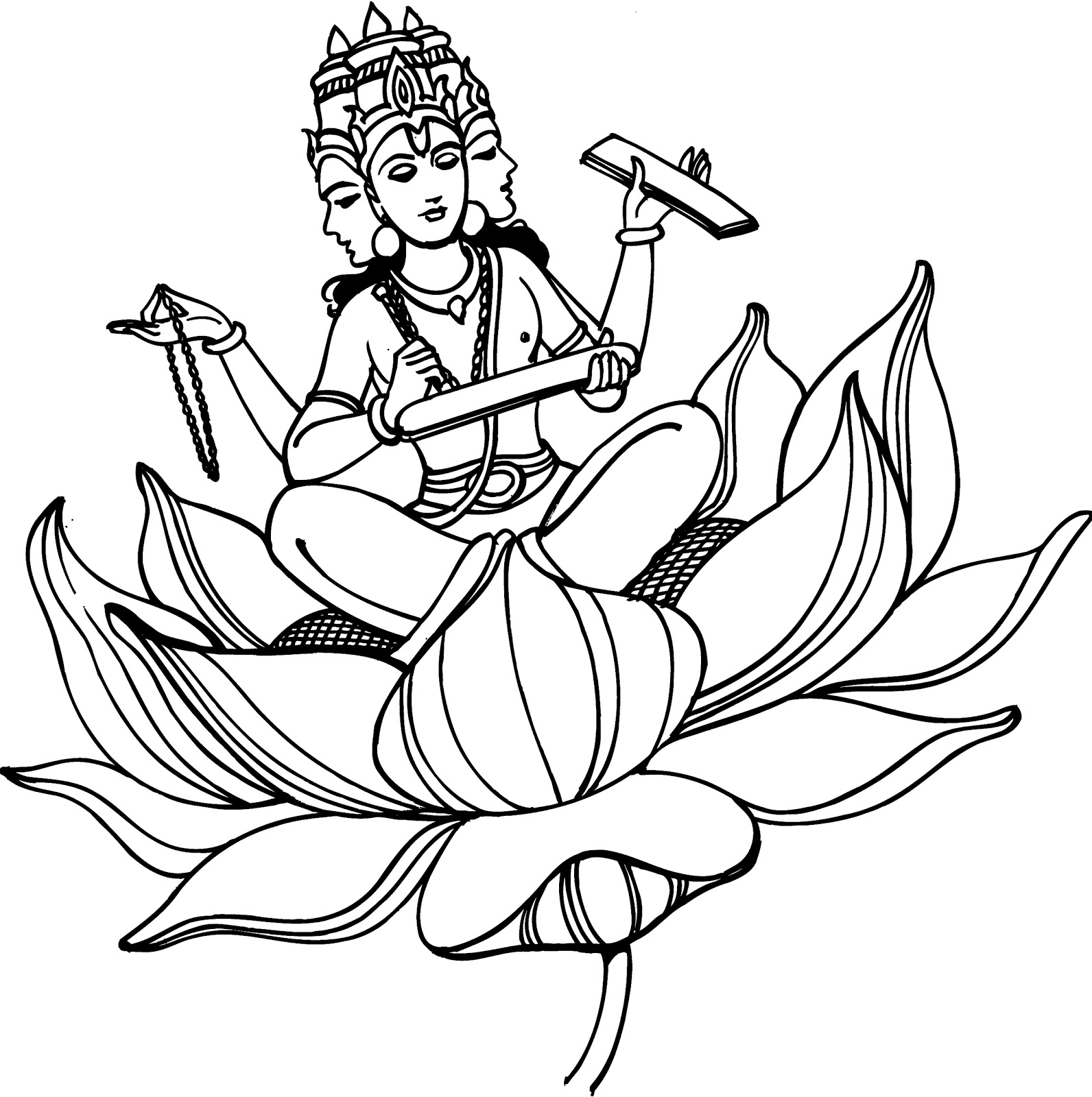 Coloring page: Hindu Mythology (Gods and Goddesses) #109234 - Free Printable Coloring Pages