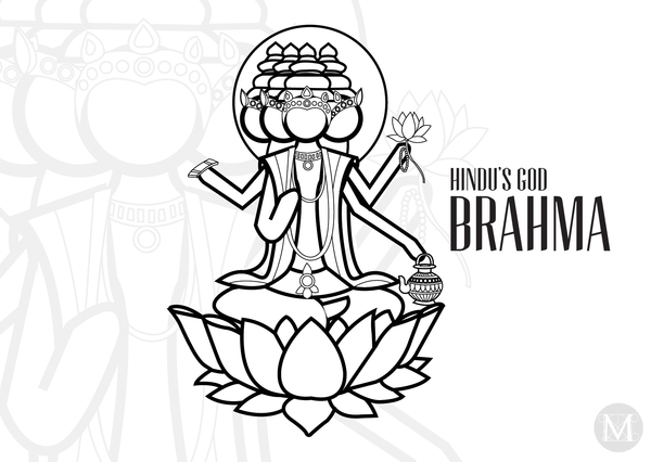 Coloring page: Hindu Mythology (Gods and Goddesses) #109238 - Free Printable Coloring Pages