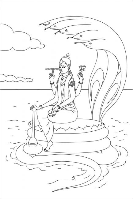 Coloring page: Hindu Mythology (Gods and Goddesses) #109264 - Free Printable Coloring Pages
