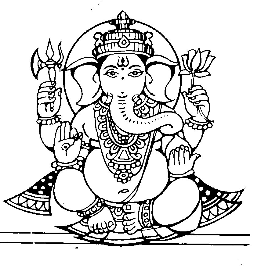 Coloring page: Hindu Mythology (Gods and Goddesses) #109279 - Free Printable Coloring Pages