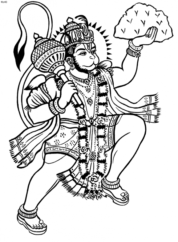 Coloring page: Hindu Mythology (Gods and Goddesses) #109281 - Free Printable Coloring Pages
