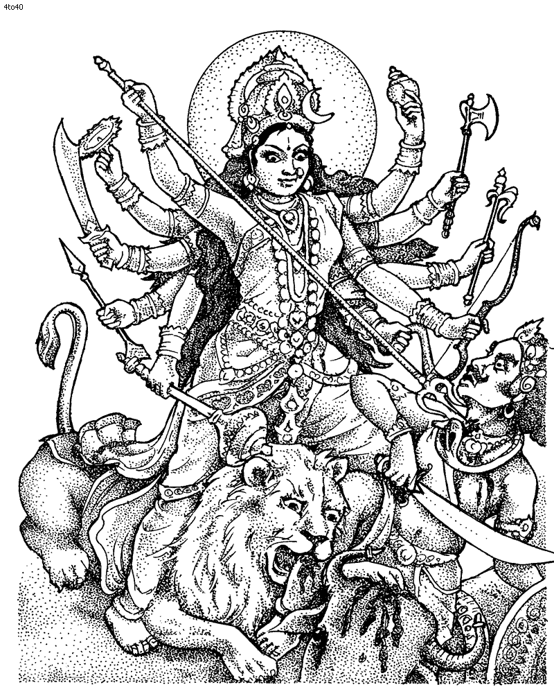 Coloring page: Hindu Mythology (Gods and Goddesses) #109297 - Free Printable Coloring Pages