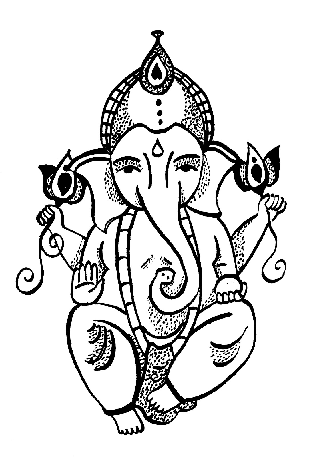 Coloring page: Hindu Mythology (Gods and Goddesses) #109335 - Free Printable Coloring Pages
