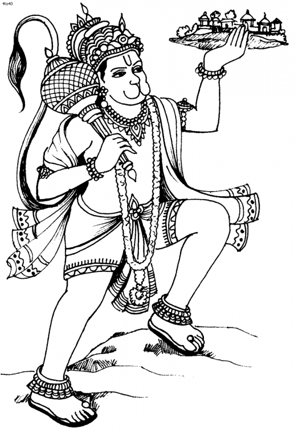 Coloring page: Hindu Mythology (Gods and Goddesses) #109353 - Free Printable Coloring Pages