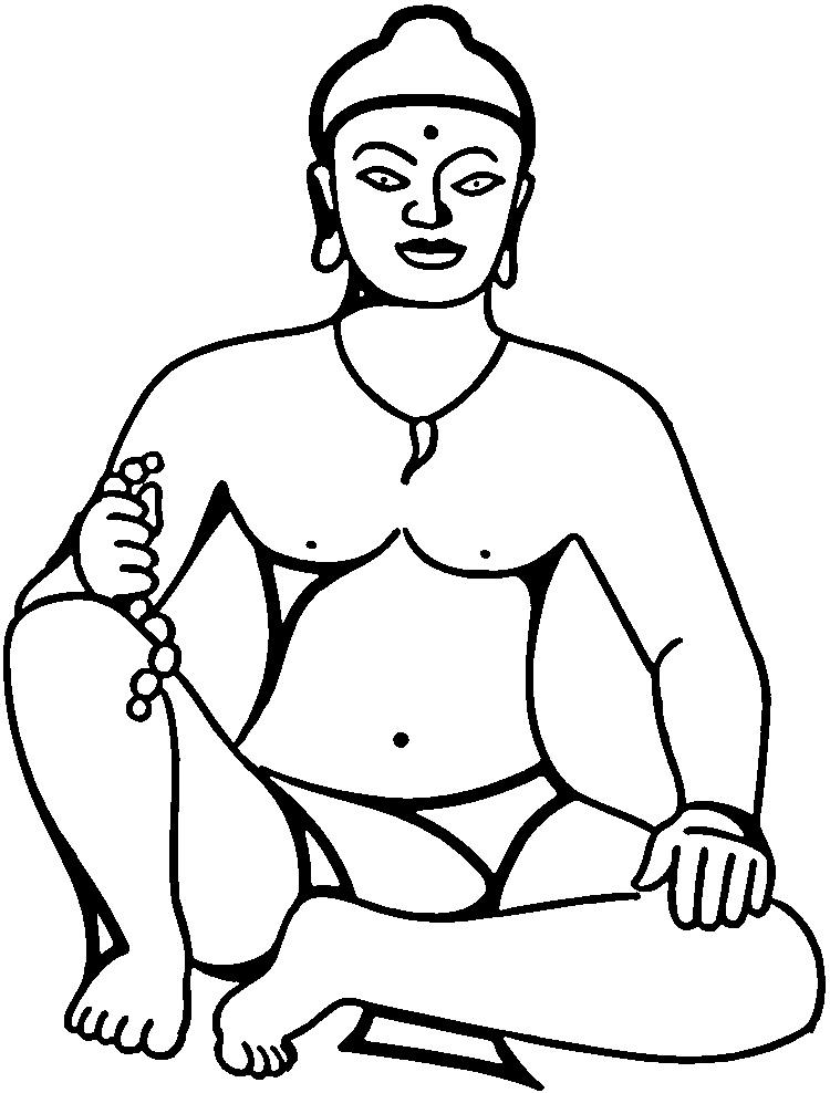 Coloring page: Hindu Mythology: Buddha (Gods and Goddesses) #89507 - Free Printable Coloring Pages