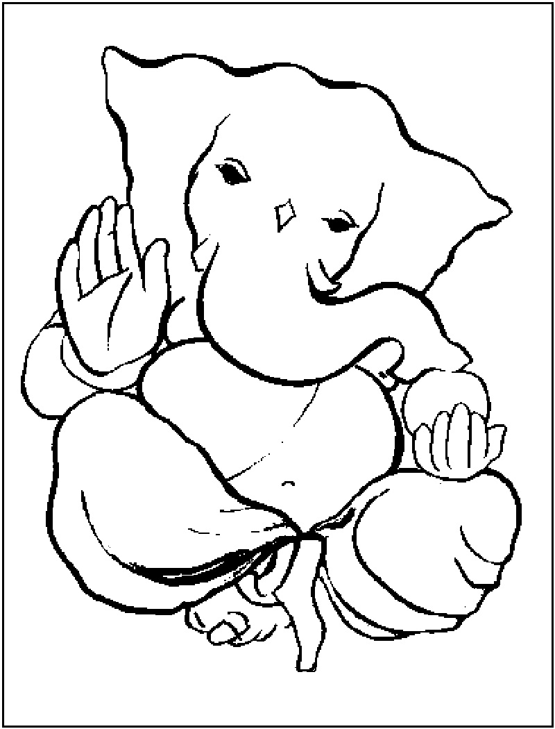 Coloring page: Hindu Mythology: Ganesh (Gods and Goddesses) #96859 - Free Printable Coloring Pages