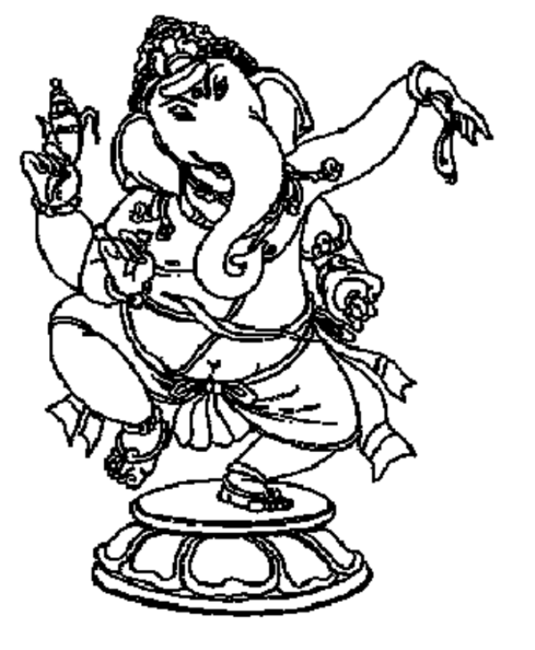 Coloring page: Hindu Mythology: Ganesh (Gods and Goddesses) #96888 - Free Printable Coloring Pages