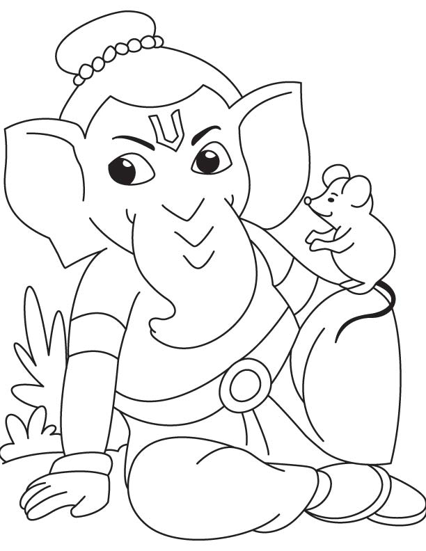 Coloring page: Hindu Mythology: Ganesh (Gods and Goddesses) #96915 - Free Printable Coloring Pages