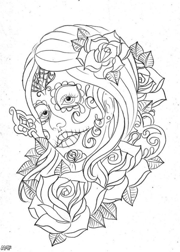 Coloring page: Day of the Dead (Holidays and Special occasions) #60146 - Free Printable Coloring Pages