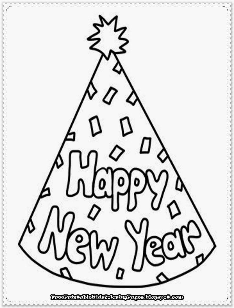 Coloring page: New Year (Holidays and Special occasions) #60757 - Free Printable Coloring Pages