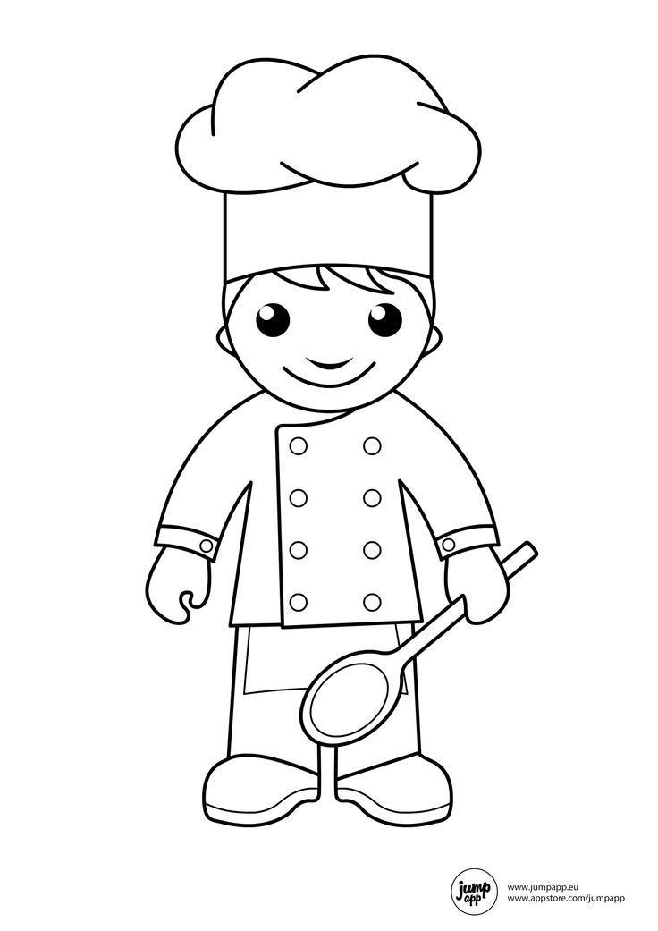 Coloring page: Cook (Jobs) #91786 - Free Printable Coloring Pages