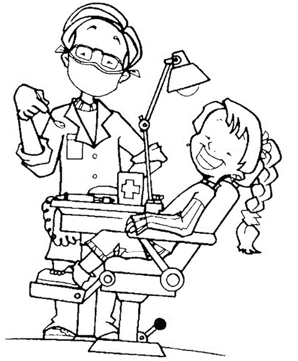 Coloring page: Dentist (Jobs) #92856 - Free Printable Coloring Pages