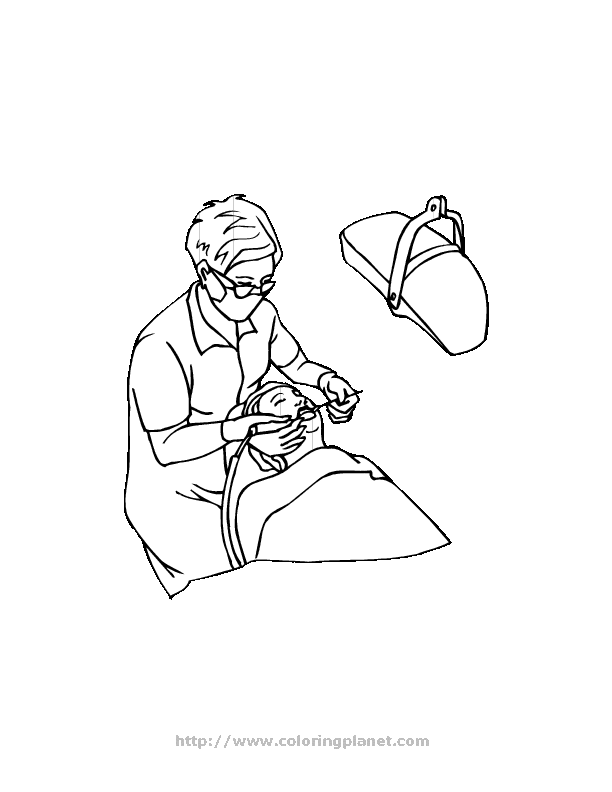 Coloring page: Dentist (Jobs) #92884 - Free Printable Coloring Pages