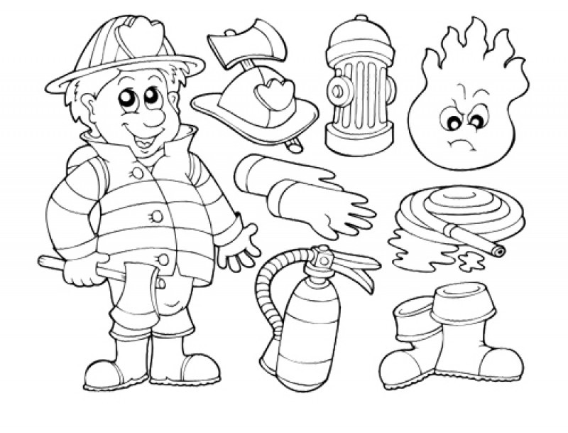 Coloring page: Firefighter (Jobs) #105580 - Free Printable Coloring Pages