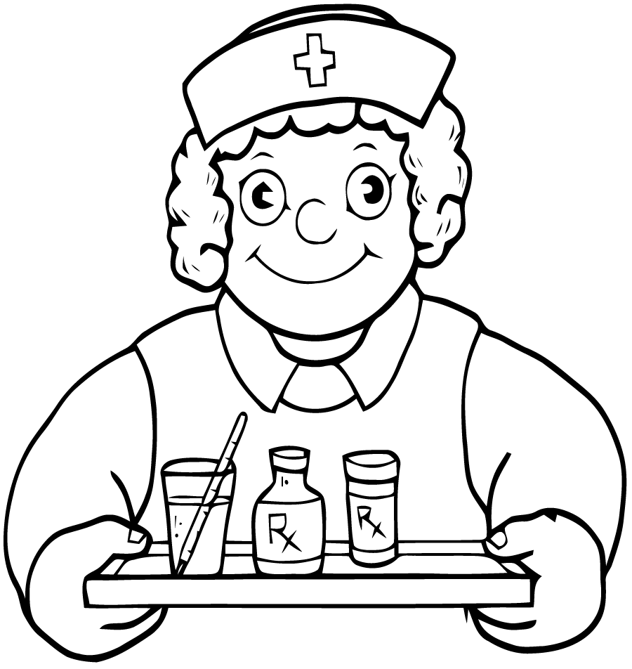 Coloring page: Nurse (Jobs) #170391 - Free Printable Coloring Pages