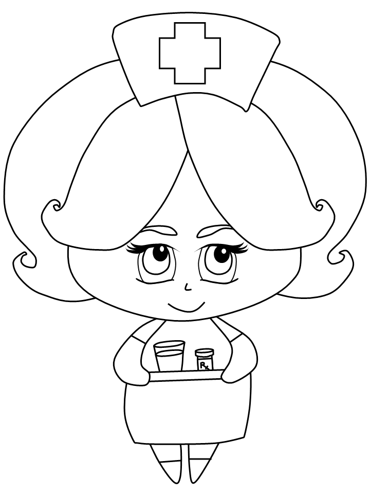 Coloring page: Nurse (Jobs) #170402 - Free Printable Coloring Pages
