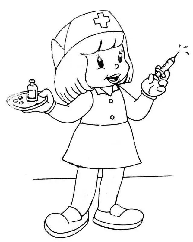 Coloring page: Nurse (Jobs) #170415 - Free Printable Coloring Pages