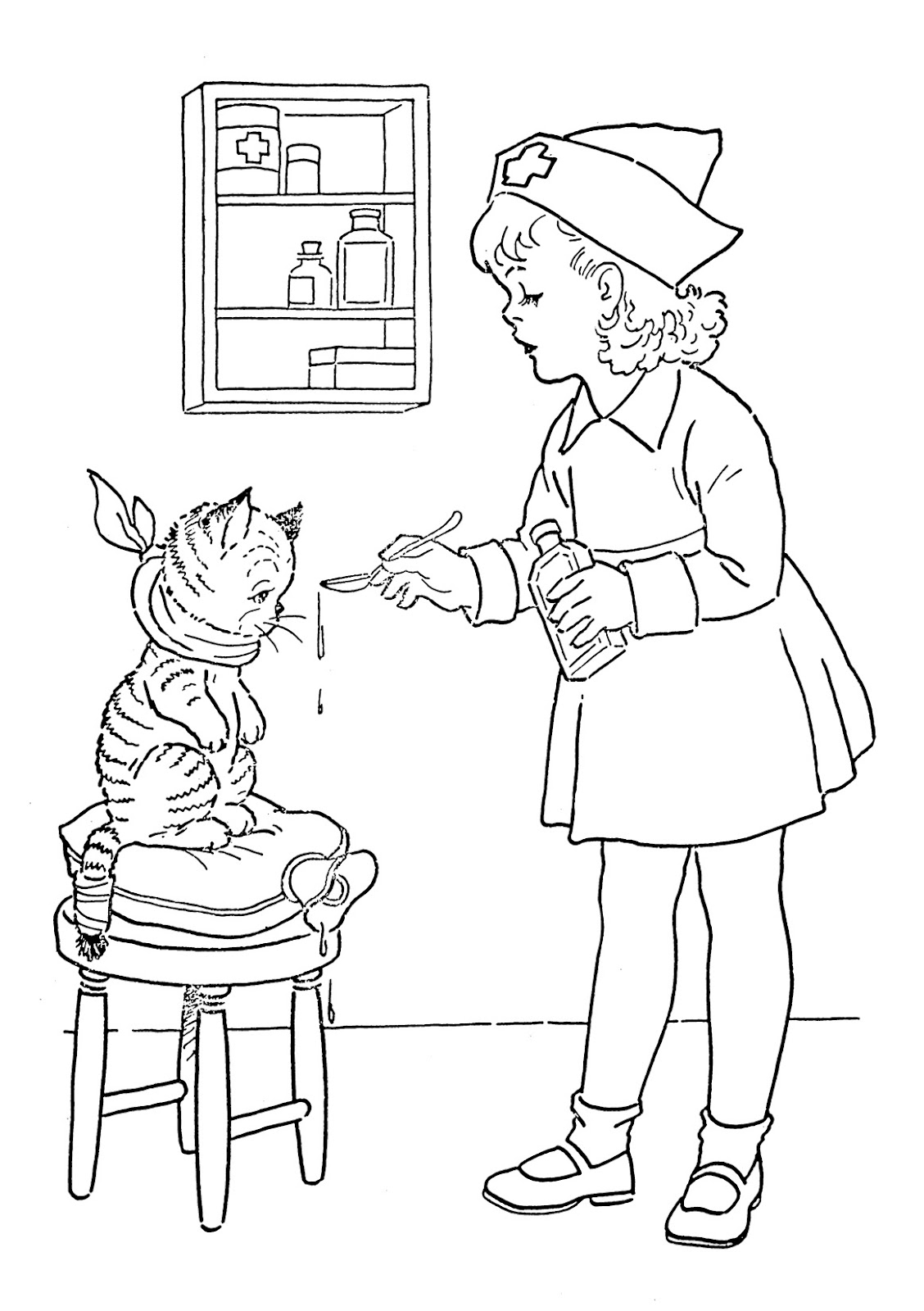 Coloring page: Nurse (Jobs) #170421 - Free Printable Coloring Pages