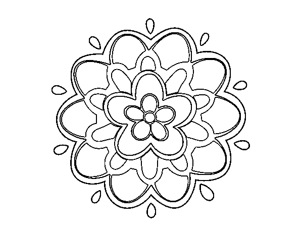 Coloring page: Flowers Mandalas (Mandalas) #117167 - Free Printable Coloring Pages