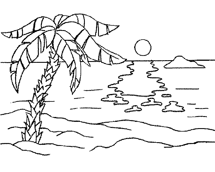 Coloring page: Beach (Nature) #158980 - Free Printable Coloring Pages