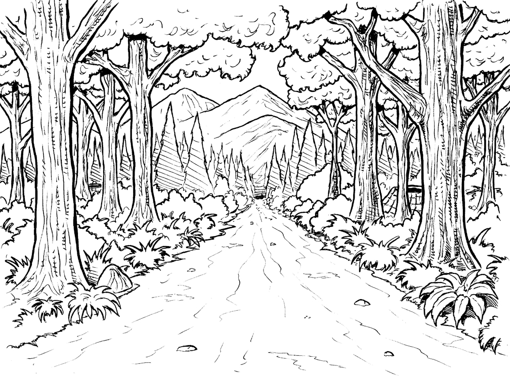 Forest Nature Free Printable Coloring Pages