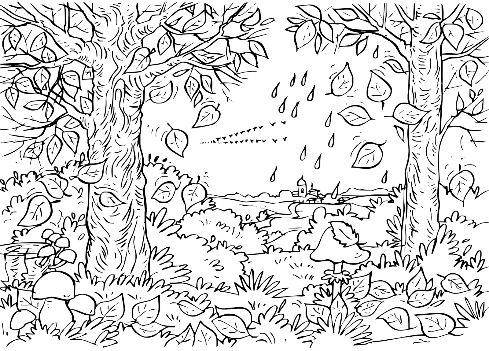 Coloring page: Forest (Nature) #157074 - Free Printable Coloring Pages