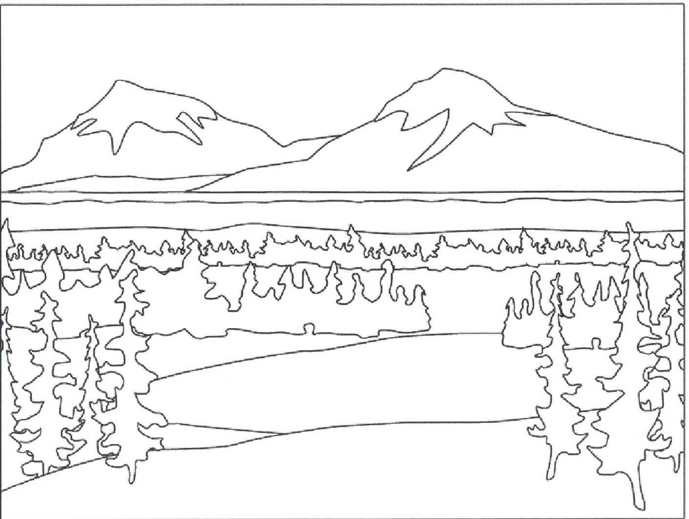 Coloring page: Lake (Nature) #166211 - Free Printable Coloring Pages